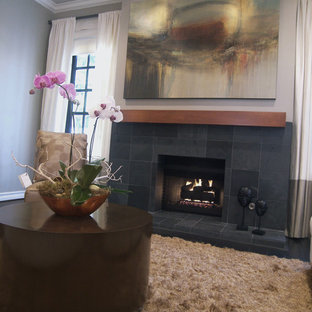 Grey Slate Fireplace Houzz, Grey Slate Fireplace Surround