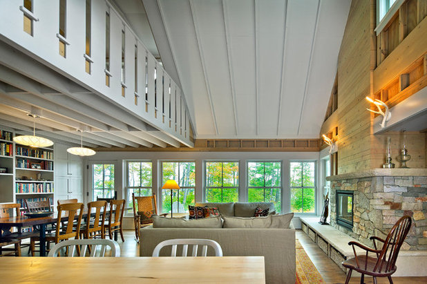 Farmhouse Living Room by Albertsson Hansen Architecture, Ltd