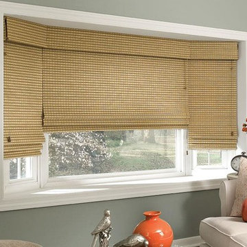 Manh Truc WOVEN WOOD ROMAN SHADES - BAY WINDOW SHADES - Lafayette
