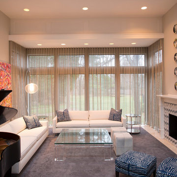 Manhasset, New York, Contemporary Living Room
