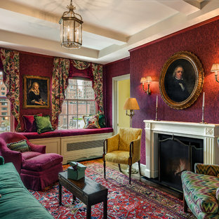 75 Beautiful Victorian Living Room With Red Walls Pictures Ideas March 2021 Houzz