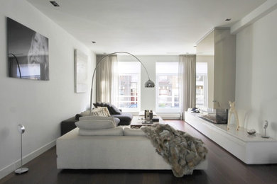 Example of a minimalist living room design in Amsterdam