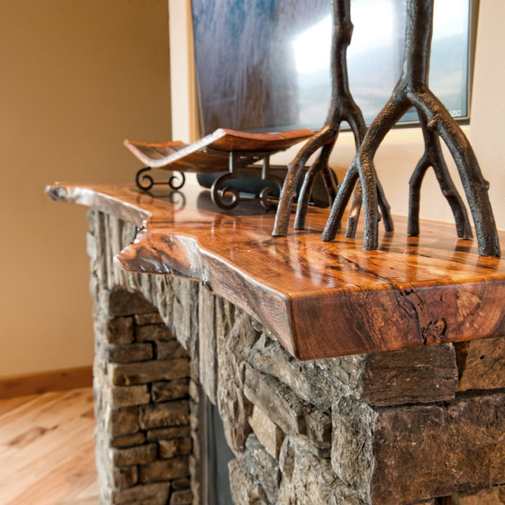 Live Edge Wood Mantel Photos & Ideas Houzz