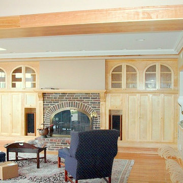 Maple Mantle & Cabinets