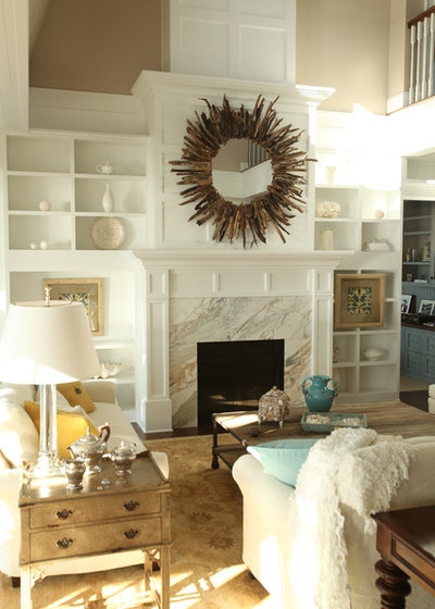 Transitional Living Room by Signature Design & Cabinetry LLC