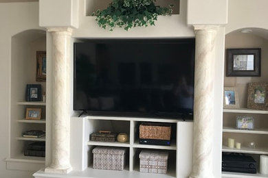 Living room - mediterranean living room idea in Tampa