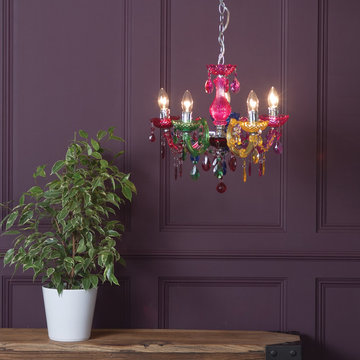 Marie Therese Chandelier 5 Light Dual Mount - Multicoloured