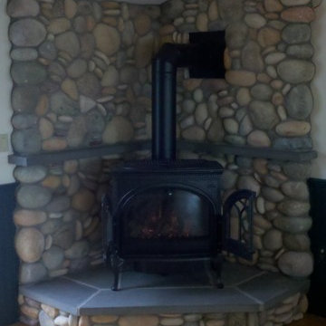 Marshfield stone & stove install