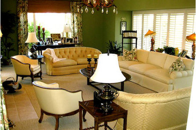 Eclectic living room photo in Orange County