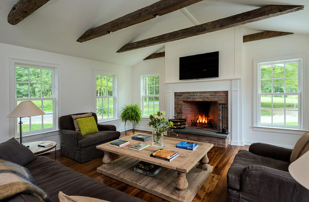 Farmhouse Living Room by Crisp Architects