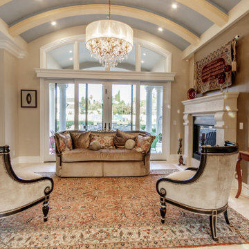Mediterranean Luxurious Living- Living Room | Custom Built Homes in Palo Alto