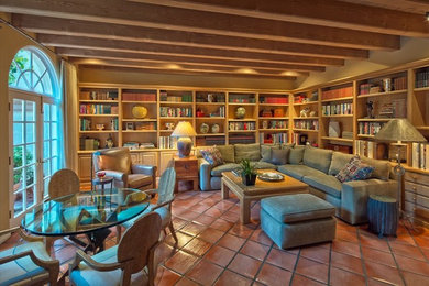 Living room - mediterranean living room idea in Los Angeles