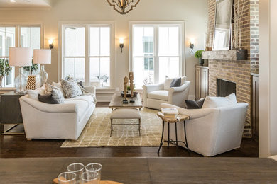 Inspiration for a transitional living room remodel in Other
