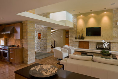 Inspiration for a contemporary living room remodel in Other