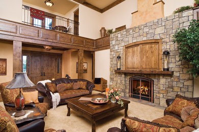 Contemporary living room in Cedar Rapids.