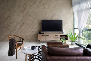 Inspiration for a scandinavian living room remodel in Singapore