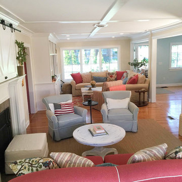 Meridian Kessler Cottage Style Home - Living Room & Family Room