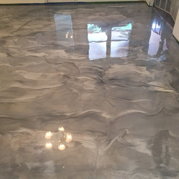 Metallic Epoxy Living Room Floor