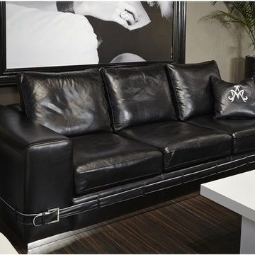 Mia Bella Ciras Leather Mansion Sofa - $7239