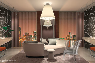 Living room - modern living room idea in Miami
