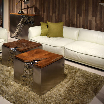 Miami Leather Sofa w/Luxe Coffee Table
