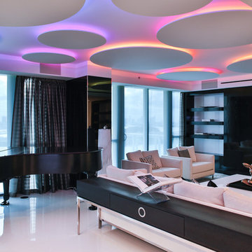 Miami Penthouse Mancave Gameroom Grand Piano