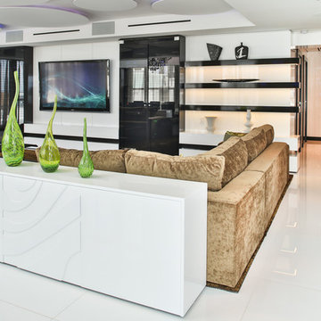 Miami Penthouse Mancave Great Room Luxury Living