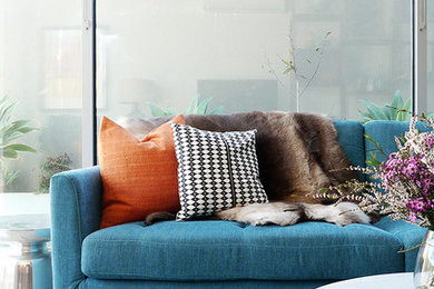 Foto di un soggiorno minimalista di medie dimensioni