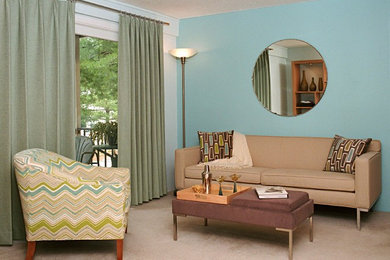 Example of a 1950s living room design in Boston