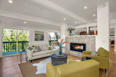 Inspiration for a mid-century modern living room remodel in Los Angeles