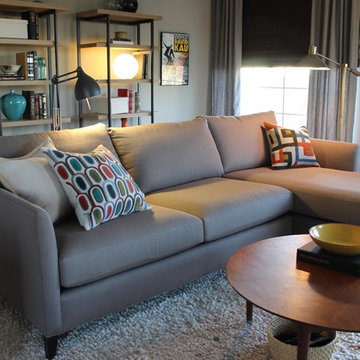 Mid Century Modern Style with Crate and Barrel Sectional