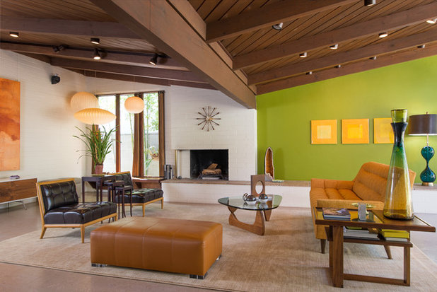 Midcentury Living Room by Scott Basile Photography