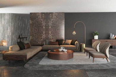 Inspiration for a modern living room remodel in Mumbai