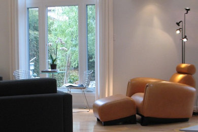 Inspiration for a modern living room remodel in Ottawa