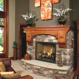 Mission Style Fireplace 