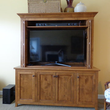 Mission Style Entertainment Center & Mantle