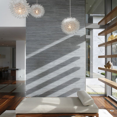 Living room - contemporary open concept living room idea in Los Angeles