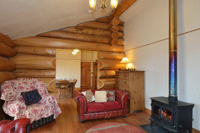 Inspiration for a rustic living room in Devon.