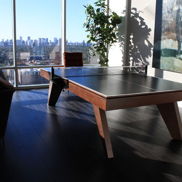 Modern Billiards Table with a Table Tennis Conversion Top by 11 Ravens (Trigon)