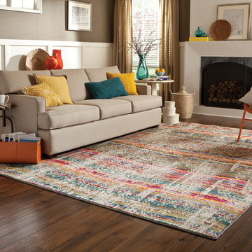 Modern Bright Colored Area Rug