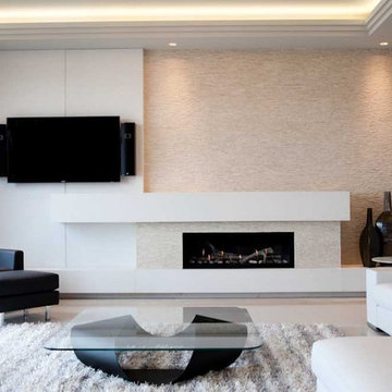 Modern Concrete Fireplace Surround