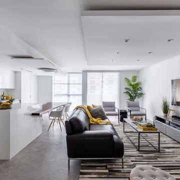 Modern concrete looks - living room floors
