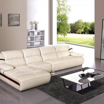 Cream Leather Sofa Photos Ideas Houzz, Modern White Cream Leather Sofa
