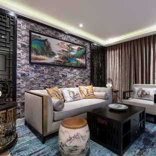 World-inspired formal living room in London.