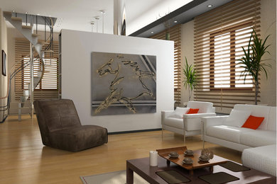 Living room - modern living room idea in Other