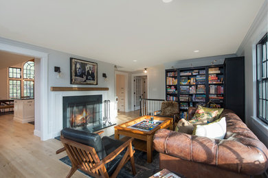 Living room - cottage living room idea in Boston