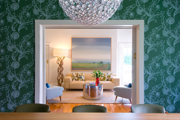 Transitional Living Room by Brett Mickan Interior Design