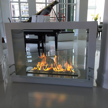 Modern Frame-Like Freestanding Fireplaces