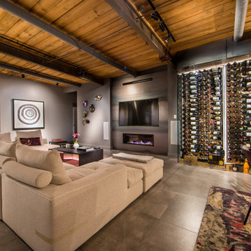 Modern Glass Enclosed Wine Cellar