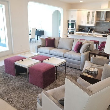 Modern Gray Plum Living Room